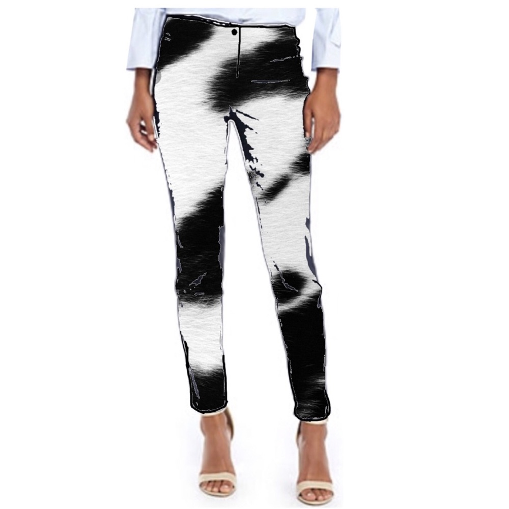 Skinny Stretch Slim Cut Pant ZIP Pocket Art